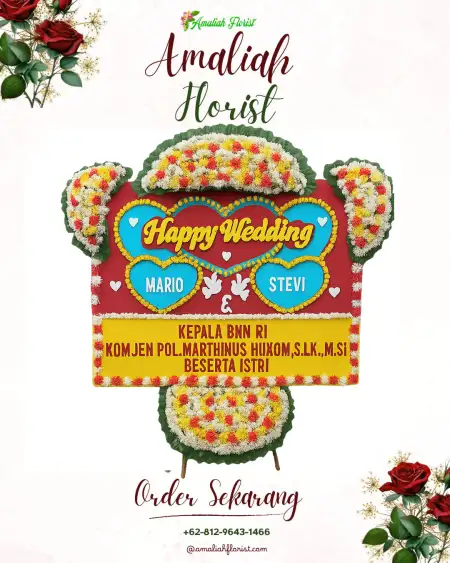 Papan Bunga Pernikahan Sewurejo